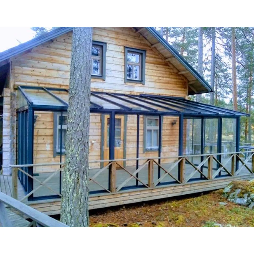 Lasiterassi Maakunnan lasi 6x3 6000x3000 mm eri värejä