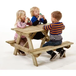 Lasten pöytä-penkkisetti Nordic Play Active, 91x89x57.5cm, painekyllästetty puu