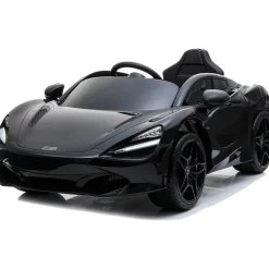 Lasten sähköauto Nordic Play McLaren 720S 12Vn kumipintarenkaat nahkaistuin musta