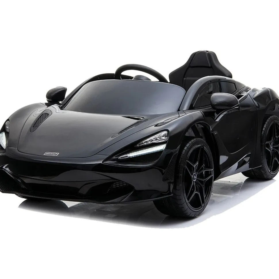 Lasten sähköauto Nordic Play McLaren 720S 12Vn kumipintarenkaat nahkaistuin musta