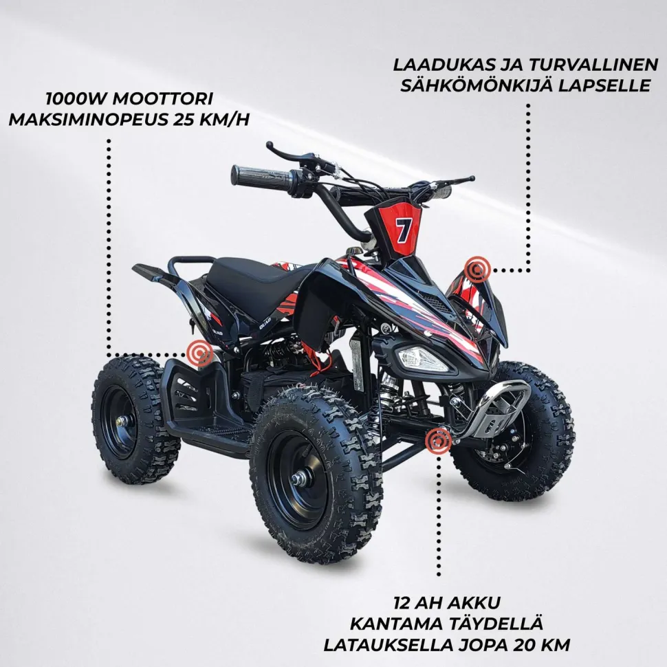 Lasten sähkömönkijä Swoop Adventurer, 1000W