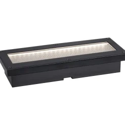 LED-maavalaisin aurinkokennolla Paulmann Domenic, 8x20cm, IP67, 3000K, musta