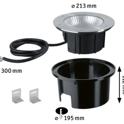 LED-maavalaisin Paulmann Durea, IP67, 21.3cm, 3000K, 60°, rst