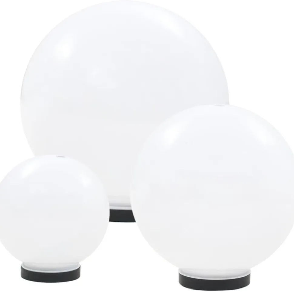 Led-pallovalaisimet 3 kpl 20/30/40 cm akryyli