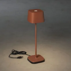 LED-pöytävalaisin Konstsmide Lounge Capri 7814-960, ladattava, terrakotta