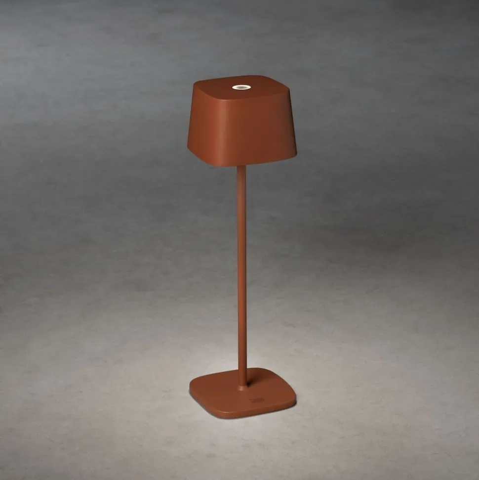 LED-pöytävalaisin Konstsmide Lounge Capri 7814-960, ladattava, terrakotta
