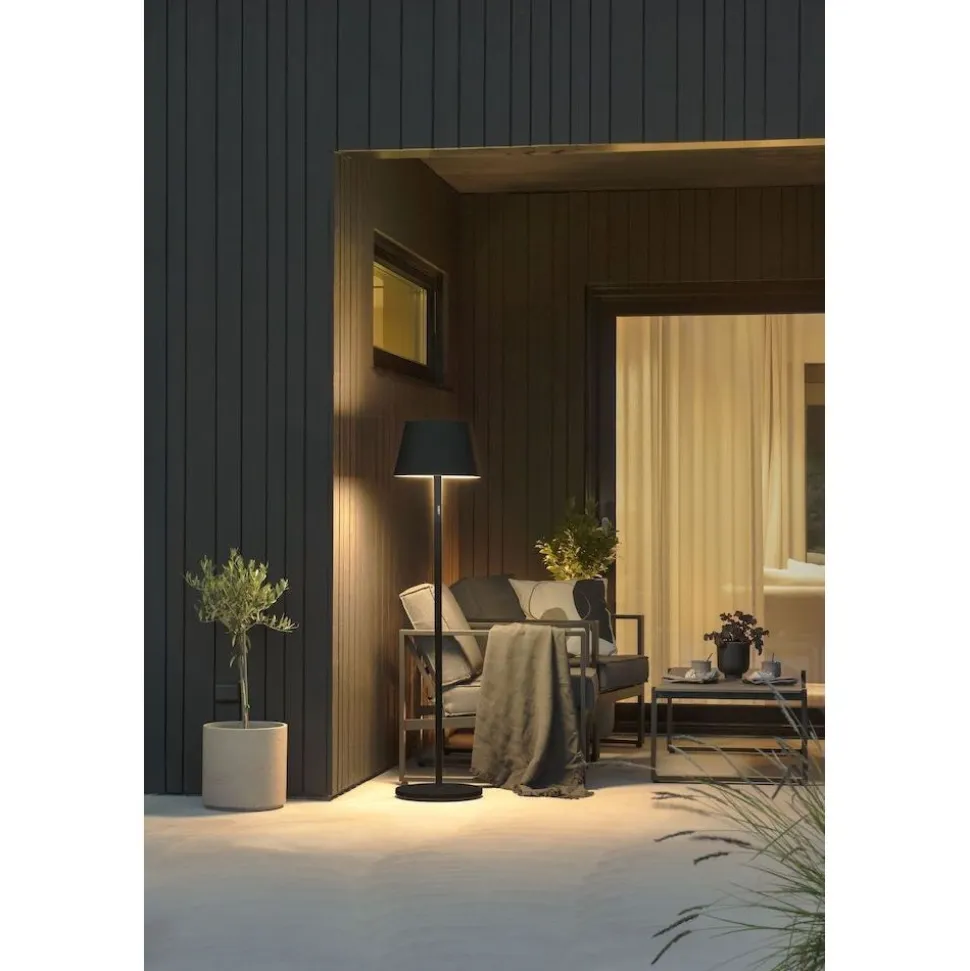 LED-terassivalaisin Konstsmide Lounge Pomezia 7824-750, ladattava, musta