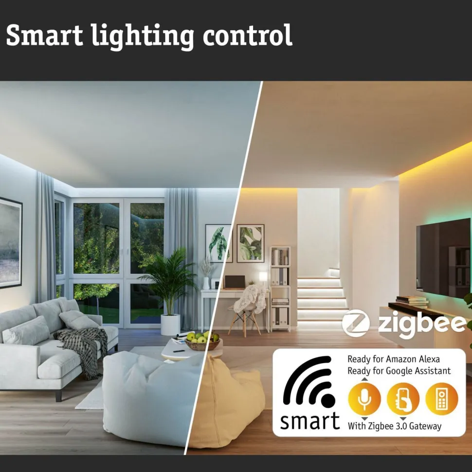 LED-terassivalaisin Paulmann Floor, Smart Home Zigbee 3.0, IP67, 11cm, RGBW+, harjattu rauta