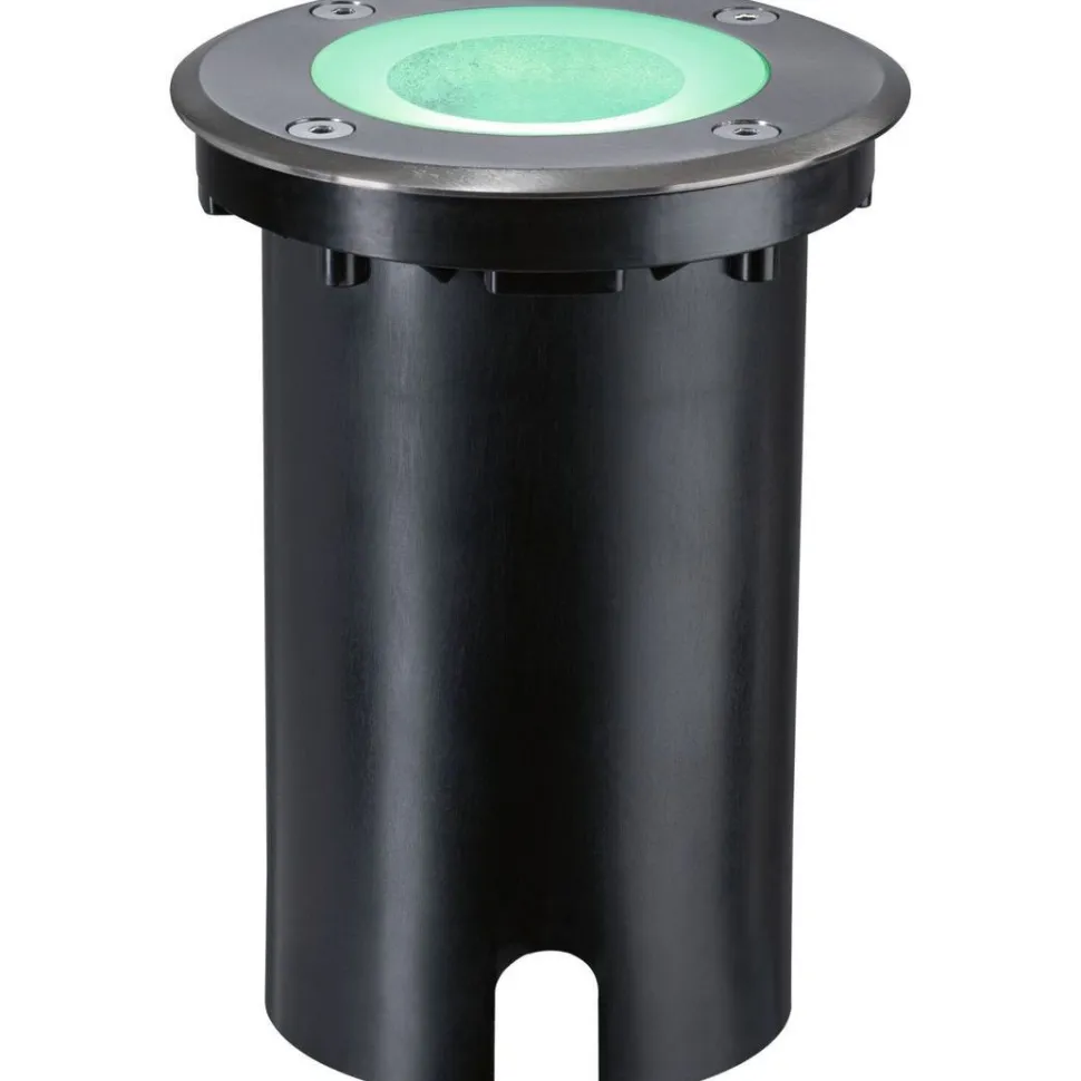 LED-terassivalaisin Paulmann Floor, Smart Home Zigbee 3.0, IP67, 11cm, RGBW+, harjattu rauta