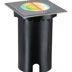 LED-terassivalaisin Paulmann Floor, Smart Home Zigbee 3.0, IP67, 11x11cm, RGBW+, harjattu rauta
