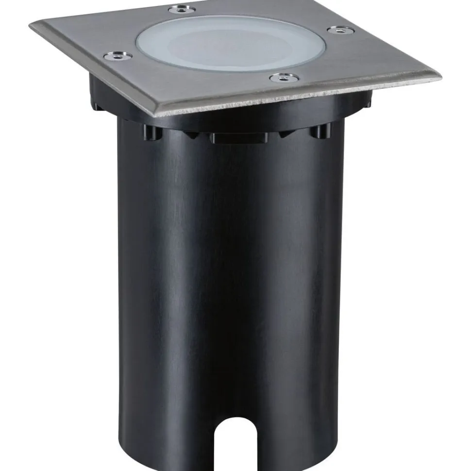 LED-terassivalaisin Paulmann Floor, Smart Home Zigbee 3.0, IP67, 11x11cm, RGBW+, harjattu rauta
