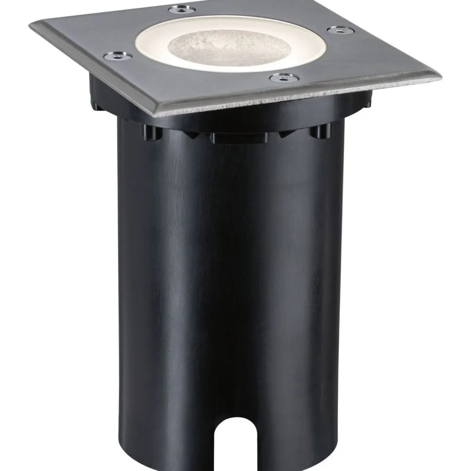LED-terassivalaisin Paulmann Floor, Smart Home Zigbee 3.0, IP67, 11x11cm, RGBW+, harjattu rauta
