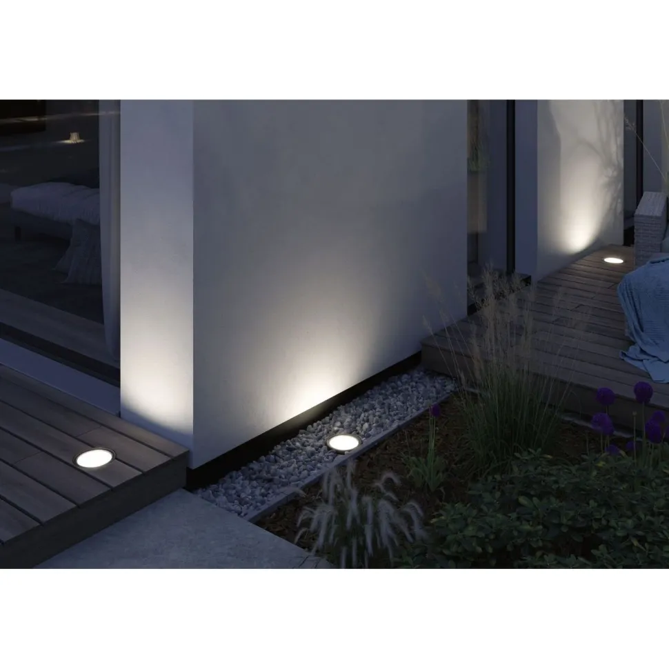 LED-terassivalaisin Paulmann Ocos, IP67, 17.7cm, 3000K, antrasiitti