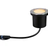 LED-terassivalaisin Paulmann Plug & Shine Floor, IP67, 2200K, 4.5W, antrasiitti