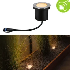 LED-terassivalaisin Paulmann Plug & Shine Floor, IP67, 2200K, 4.5W, antrasiitti