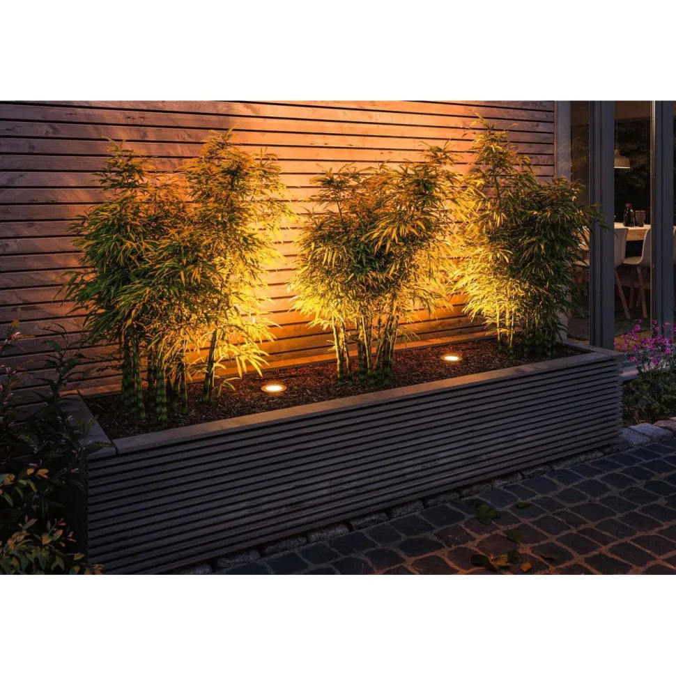 LED-terassivalaisin Paulmann Plug & Shine Floor, IP67, 2200K, 4.5W, antrasiitti