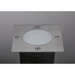 LED-terassivalaisin Paulmann Plug & Shine Floor, IP65, 3000K, 3.6W, ruostumaton teräs