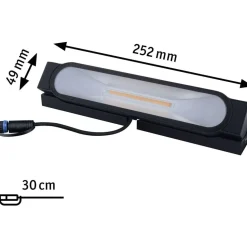 LED-terassivalaisin Paulmann Plug & Shine Ito, 25.2cm, IP67, 3000K, antrasiitti