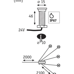 LED-Terassivalaisin Paulmann Plug & Shine MicroPenPro 3000K rst