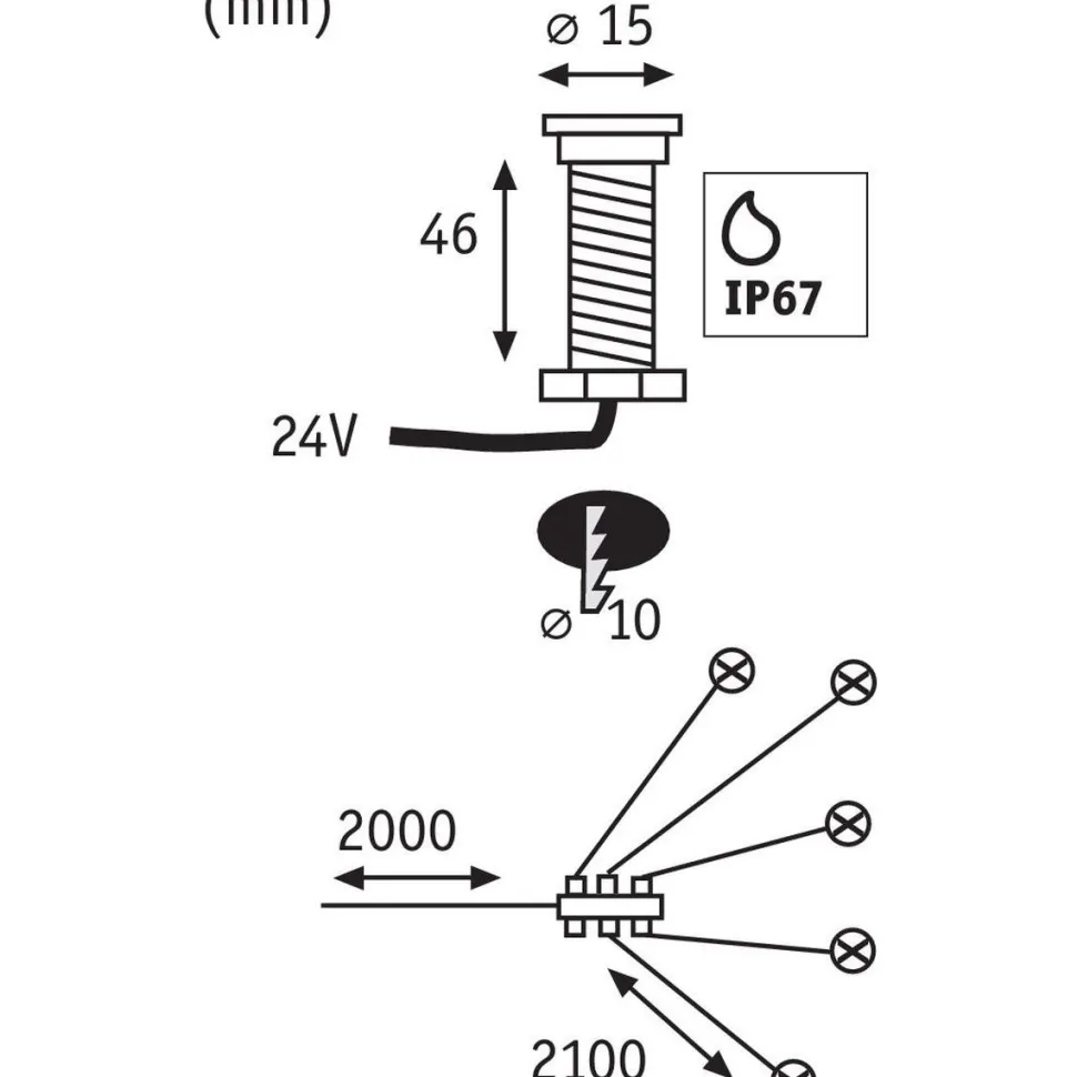 LED-Terassivalaisin Paulmann Plug & Shine MicroPenPro 3000K rst