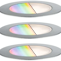 LED-terassivalaisinsarja Paulmann Plug & Shine Floor, Smart Home Zigbee 3.0, IP67, RGBW+, 3x2W, rst