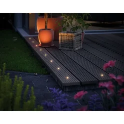 LED-terassivalaisinsarja Paulmann Plug & Shine MicroPen II, 5-osainen, IP67, 3000K, hopea