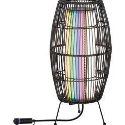 LED-ulkovalaisin Paulmann Plug & Shine Basket, Smart Home Zigbee 3.0, IP44, RGBW, musta