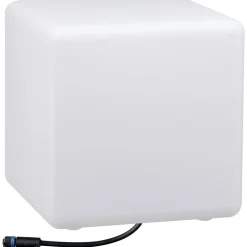 LED-ulkovalaisin Paulmann Plug & Shine Cube, IP67, 3000K, valkoinen