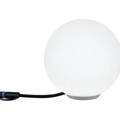 LED-ulkovalaisin Paulmann Plug & Shine Globe, Smart Home Zigbee 3.0, IP65, RGBW+, valkoinen