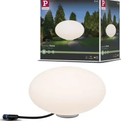 LED-ulkovalaisin Paulmann Plug & Shine Stone, IP67, 3000K, valkoinen