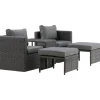 Lepotuolisetti Venture Home Quad harmaa