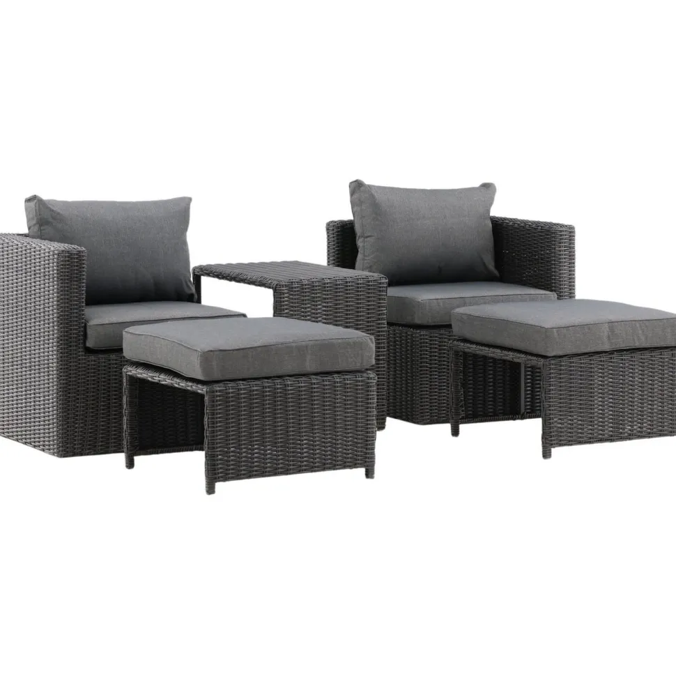 Lepotuolisetti Venture Home Quad harmaa