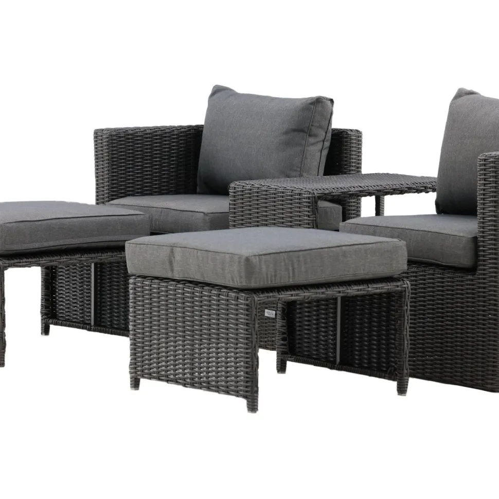 Lepotuolisetti Venture Home Quad harmaa