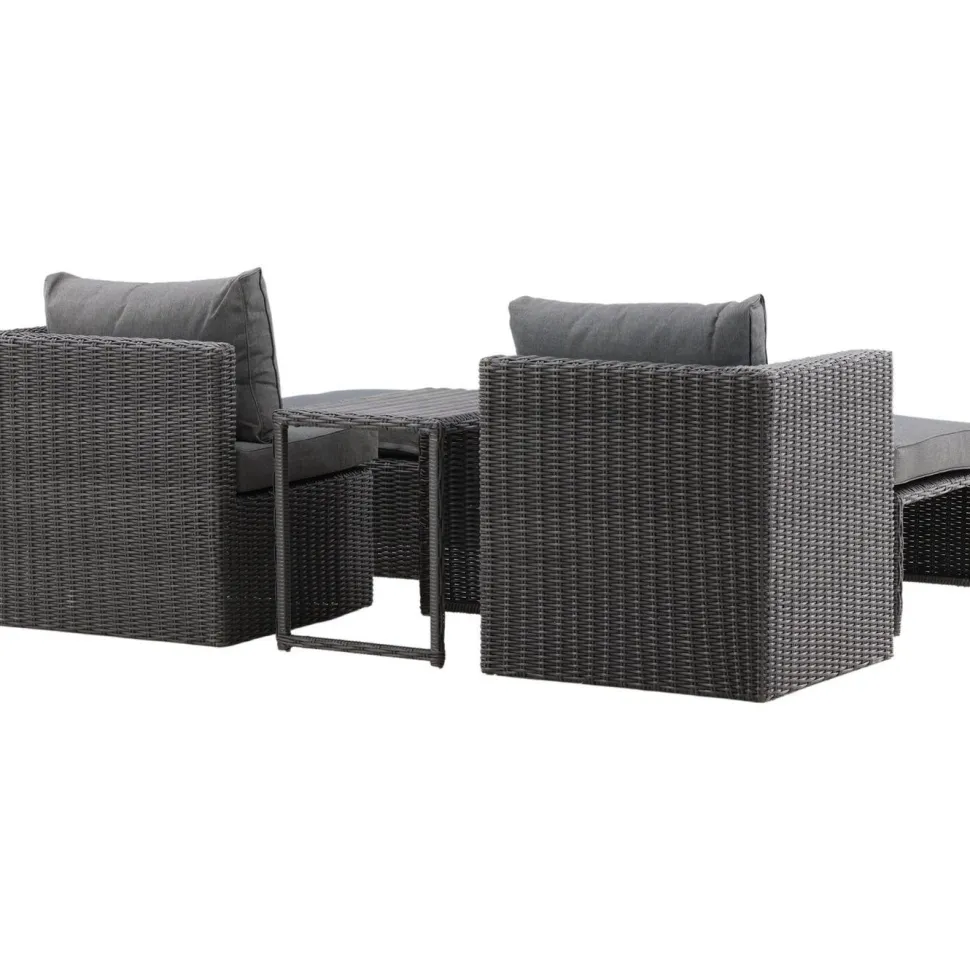 Lepotuolisetti Venture Home Quad harmaa