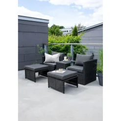 Lepotuolisetti Venture Home Quad harmaa