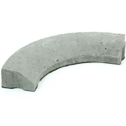 Liimattava reunakivi Rudus kulma R250 kovera 490x130x80 mm sileä harmaa