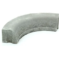 Liimattava reunakivi Rudus kulma R250 kovera 490x130x120 mm sileä harmaa