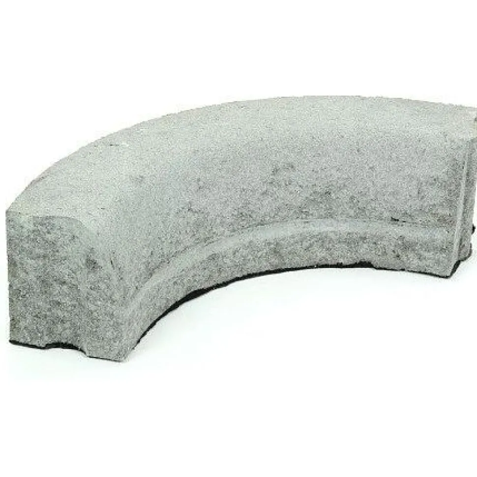 Liimattava reunakivi Rudus kulma R250 kovera 490x130x160 mm sileä harmaa