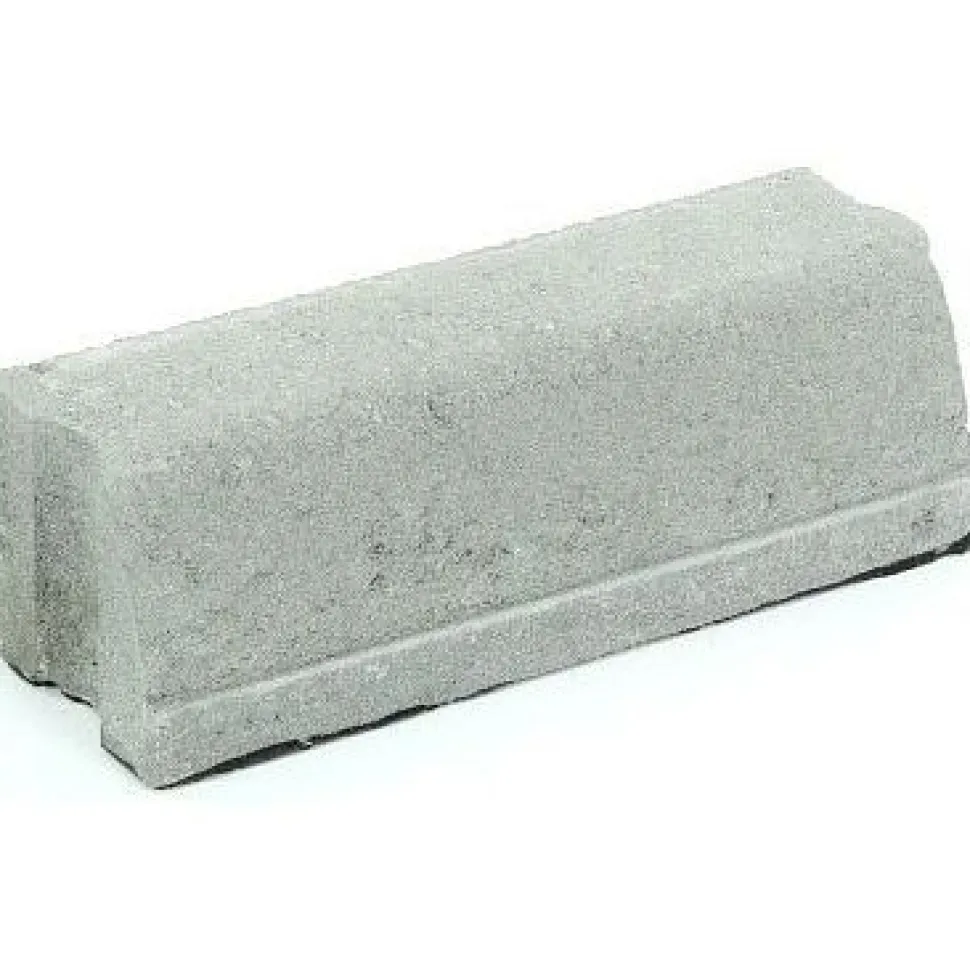 Liimattava reunakivi Rudus suora 390x130x120 mm sileä harmaa