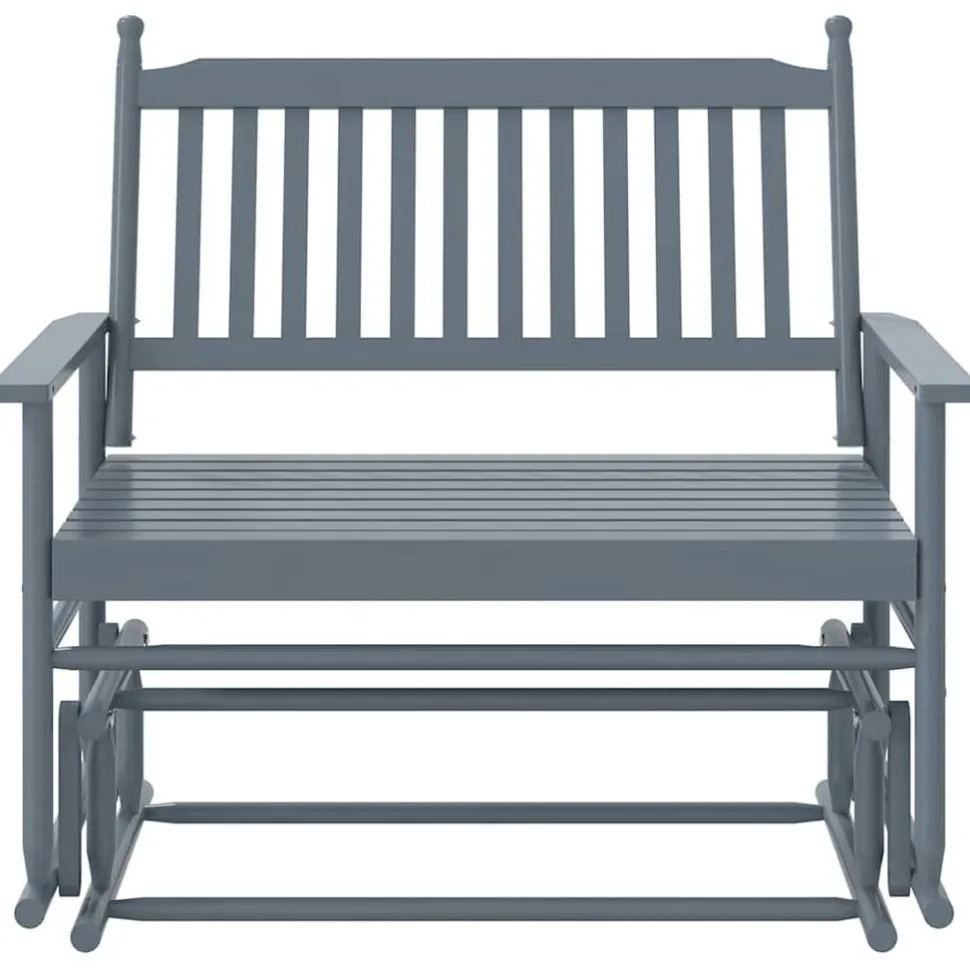 Liukupenkki musta 118x70x104,5 cm täysi haapa (08866)