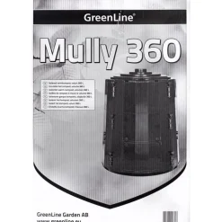 Lämminkomposti Greenline Mully 360 L -15°C musta