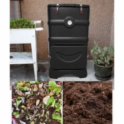 Lämpökompostori Green Land, 110 litraa, musta