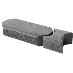 Lohkokansikivi Lakka 480x200x100 mm ja 80x200x100 mm musta