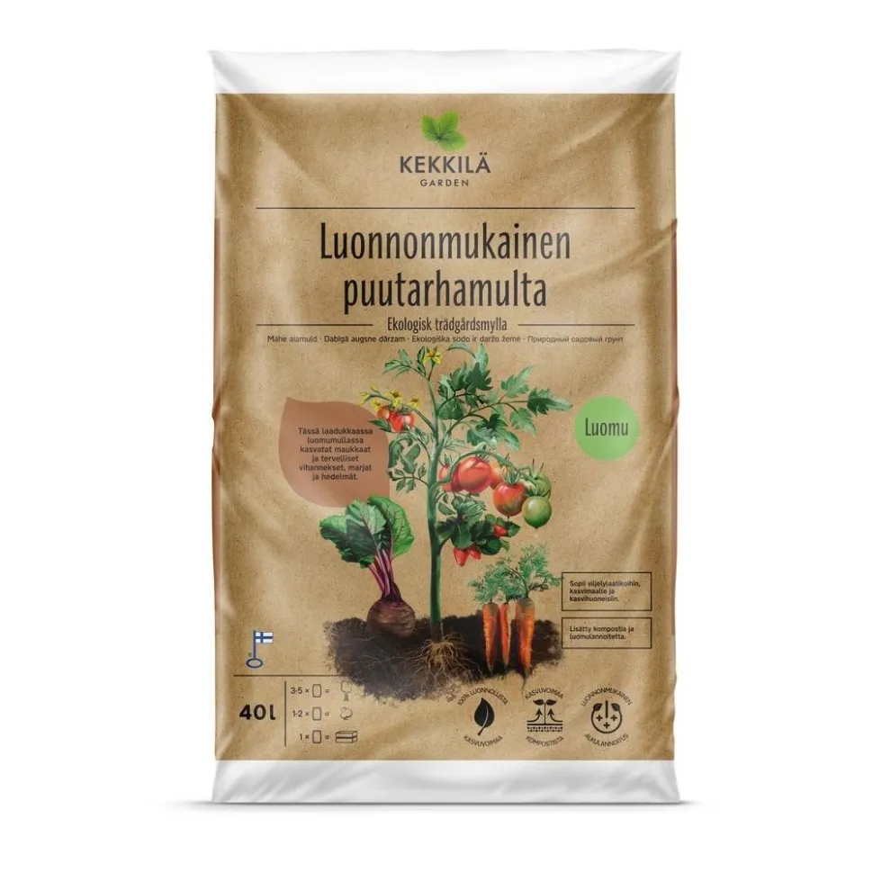Luonnonmukainen puutarhamulta Kekkilä, 70 säkkiä x 40 litraa/lava, 2800 litraa