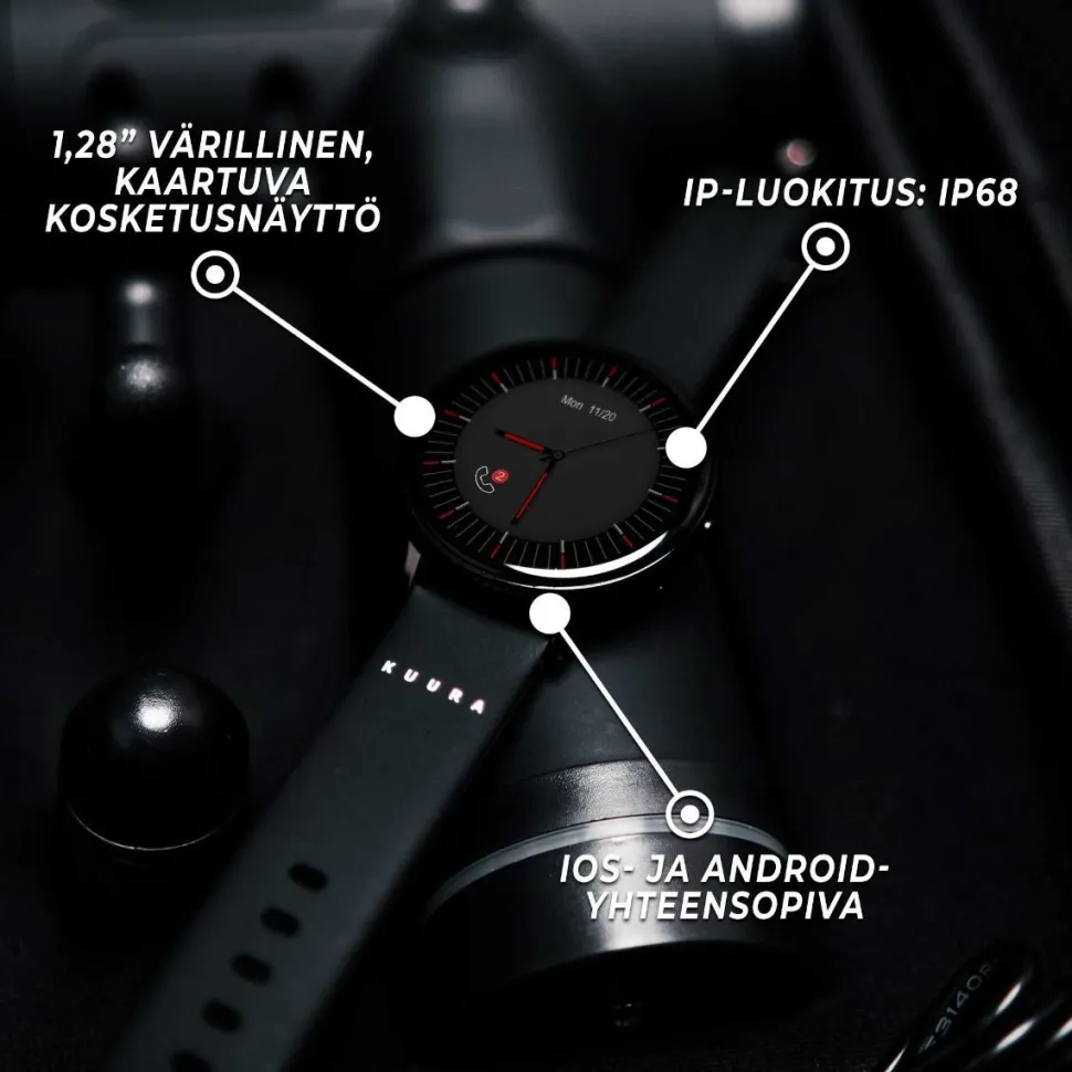 Älykello Kuura Function F7 V3 musta