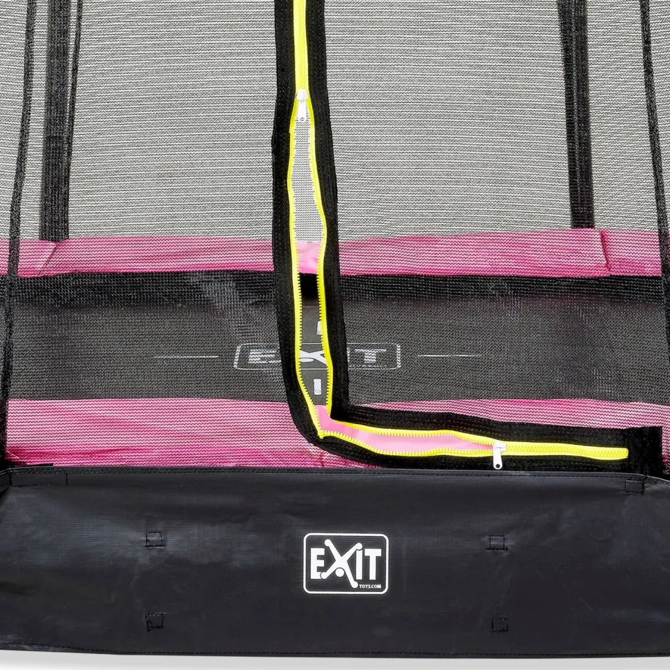 Maatrampoliini Exit Silhouette Ground sis. turvaverkko pinkki eri kokoja