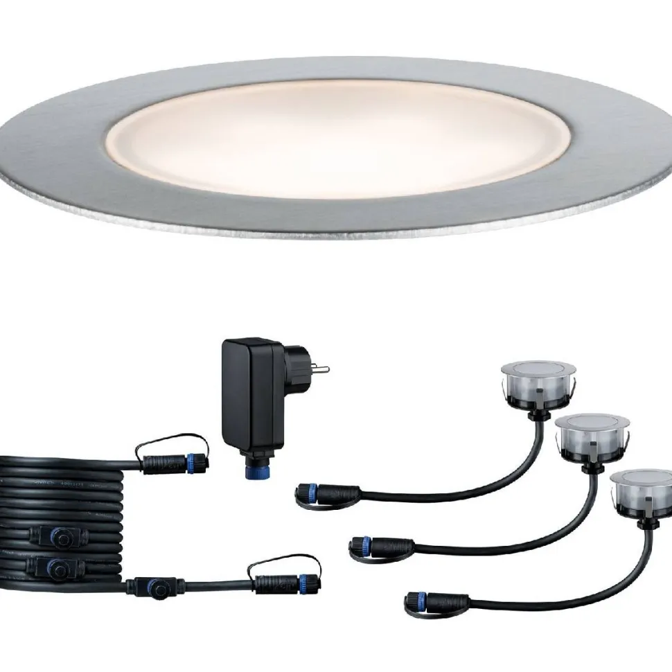 Maavalaisinsarja Paulmann Plug & Shine Ø70mm 3-osainen teräs