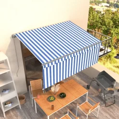 Manuaalisesti kelattava markiisi verhoilla 3x2,5 m kerma