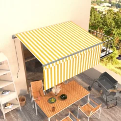 Manuaalisesti kelattava markiisi verhoilla 3x2,5 m kerma