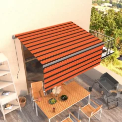 Manuaalisesti kelattava markiisi verhoilla 3x2,5 m kerma